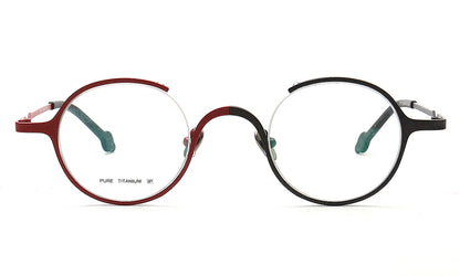 round titanium spectacles for women