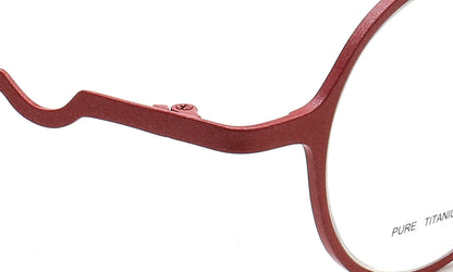 red temple of pure titanium spectacles