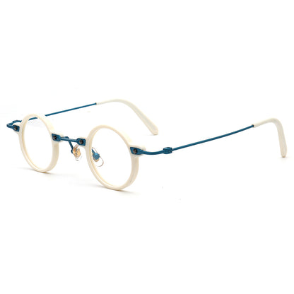 Jet | Retro Small Round Men Eyeglasses | Trendy Hipster Women Vintage Optical Glasses Frames
