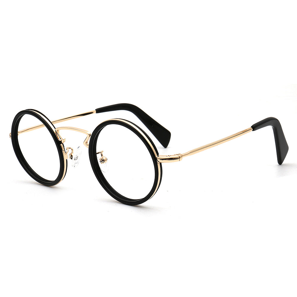 black gold round eyewear frames
