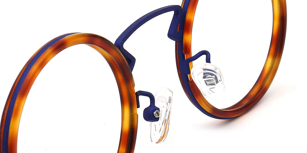 top bridge of amber glasses frames