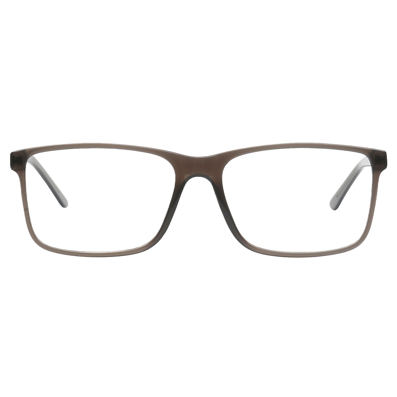 rectangle grey eyeglasses on a white background