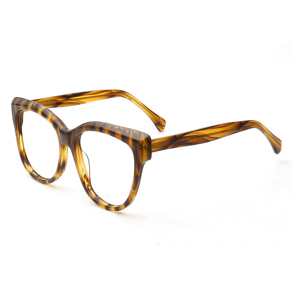 Sunset | Stylish Acetate Eyeglass Frames For Women | Patterned Oversized Full Rim Glasses