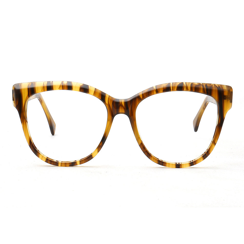 Sunset | Stylish Acetate Eyeglass Frames For Women | Patterned Oversized Full Rim Glasses