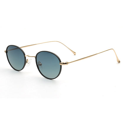 Round polarized sunglasses for women