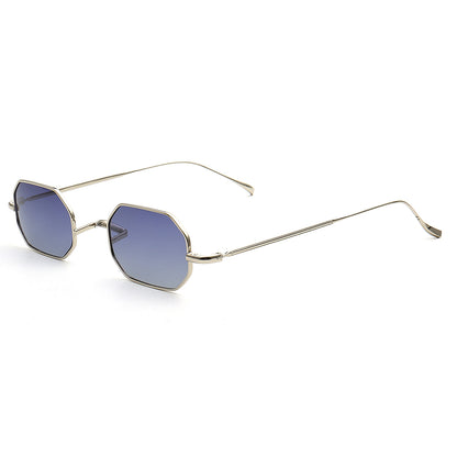 light geometric sunglasses polarized blue