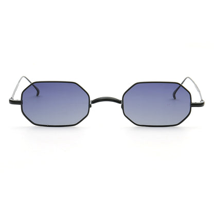 geometric sunglasses polarized tinted blue