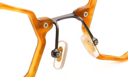 Nose pads of orange polygon shaped glasses