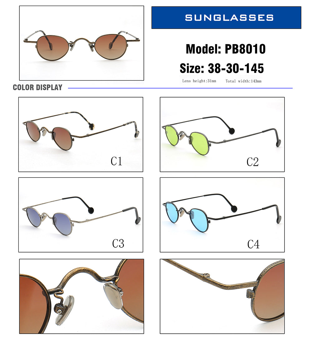 Round retro polarized sunglasses for men and women