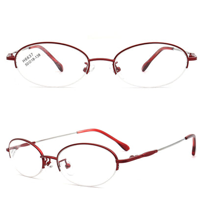 Josie | Bendable Womens Half Rim Oval Glasses Frames