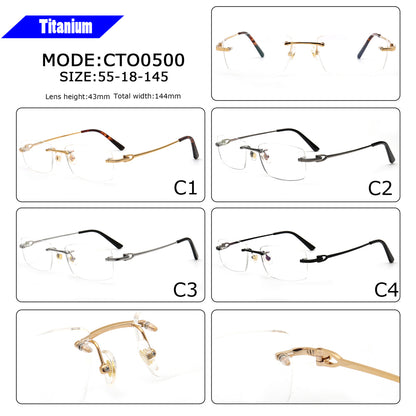 Vista | Business Titanium Rimless Eyeglass Frames