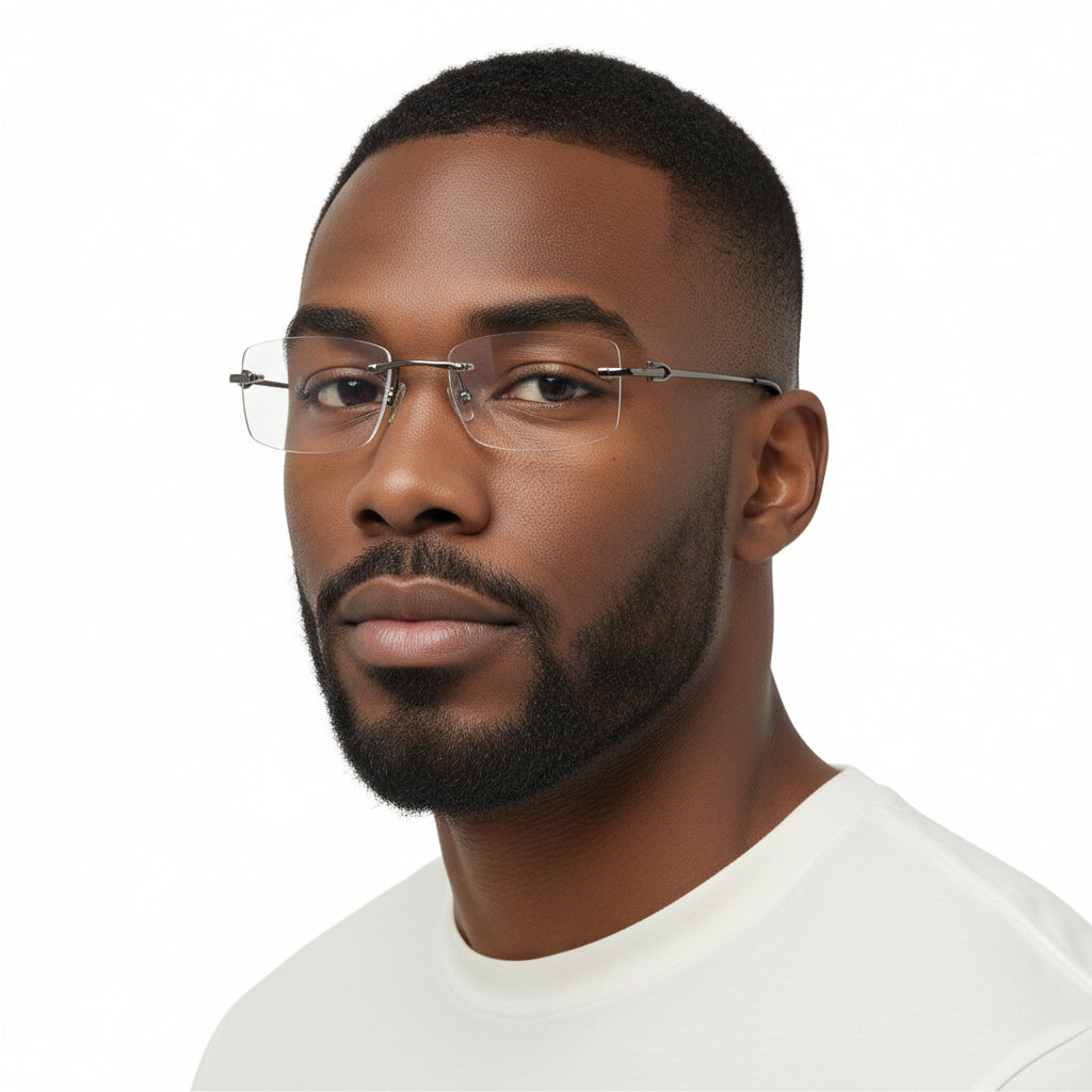 Vista | Monturas de gafas sin montura de titanio para negocios