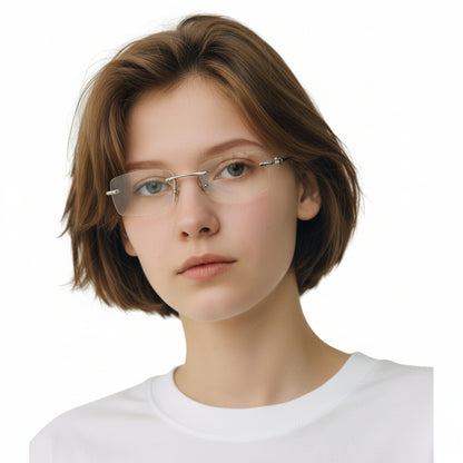 Vista | Monturas de gafas sin montura de titanio para negocios