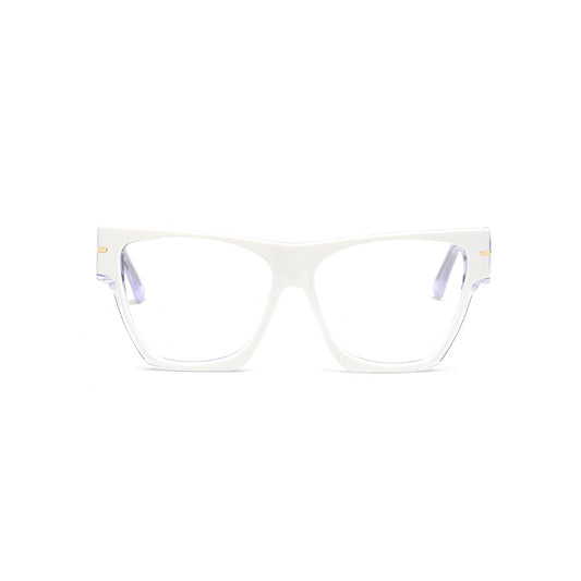 Sienna ivory lavender oversized square cat eye eyeglasses front view