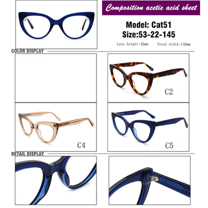 trendy womens cat eye glasses frames