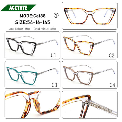 Blossom | Montures de lunettes œil de chat transparentes pour femme