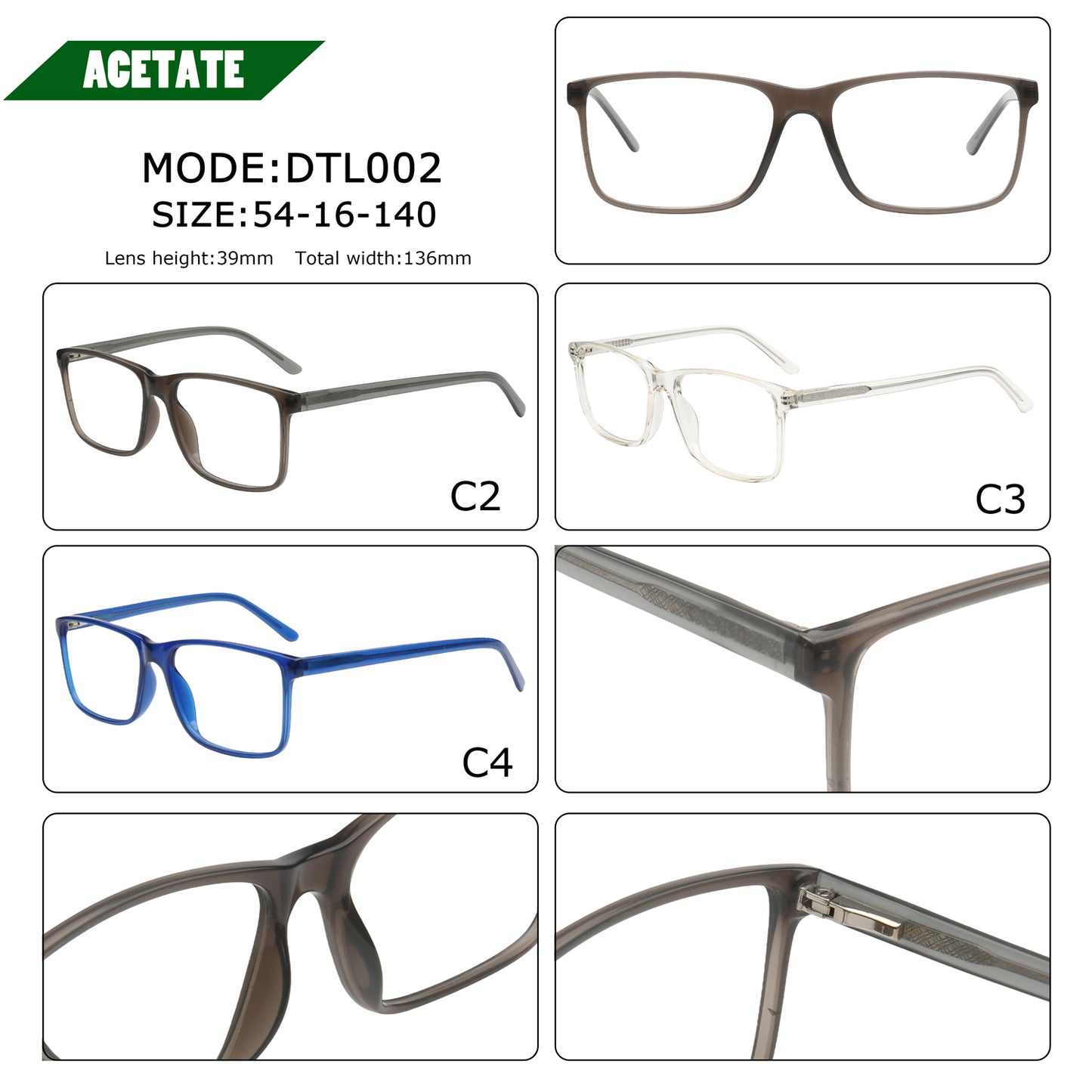 classic rectangle glasses frames
