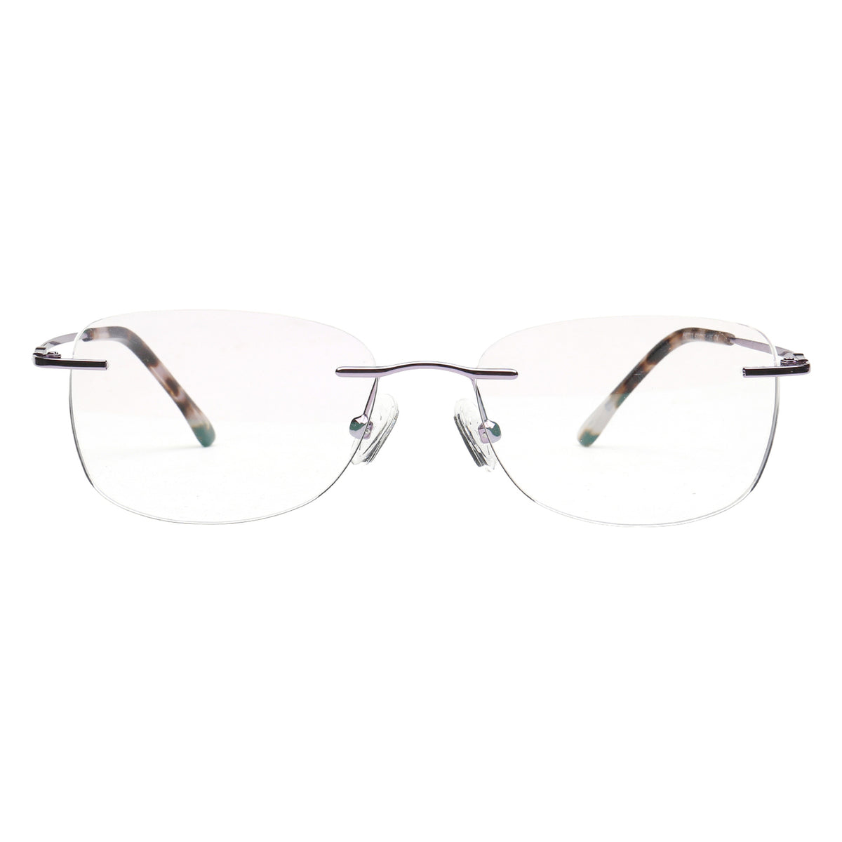 H6703 C4 lavender rimless eyeglasses front