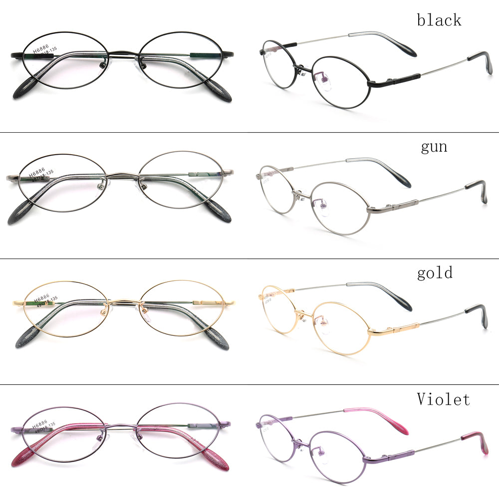 Amy | Flexible Memory Metal Oval Eyewear Frames