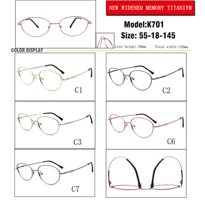 Darcy |  Womens Flexible Memory Metal Oval Glasses Frames