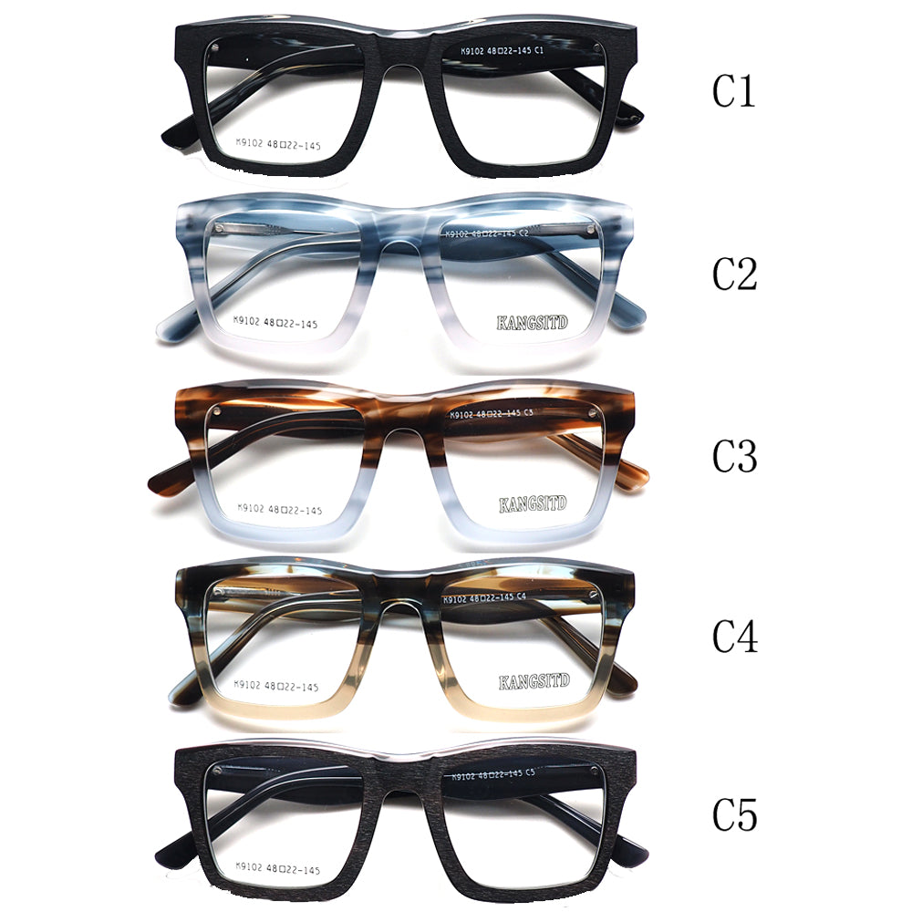 Earth | Stylish Two Tone Oversized Mens Eyeglasses | Retro Square Glasses Frames for Men