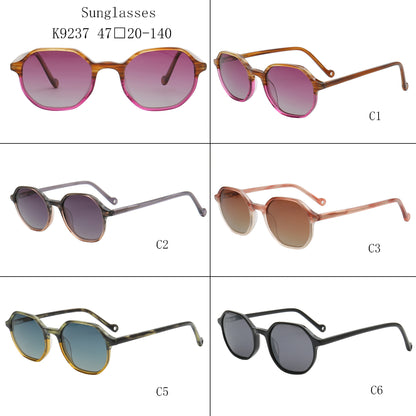 Funky geometric polarized sunglasses uv400