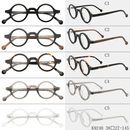 vintage round narrow glasses frames women men