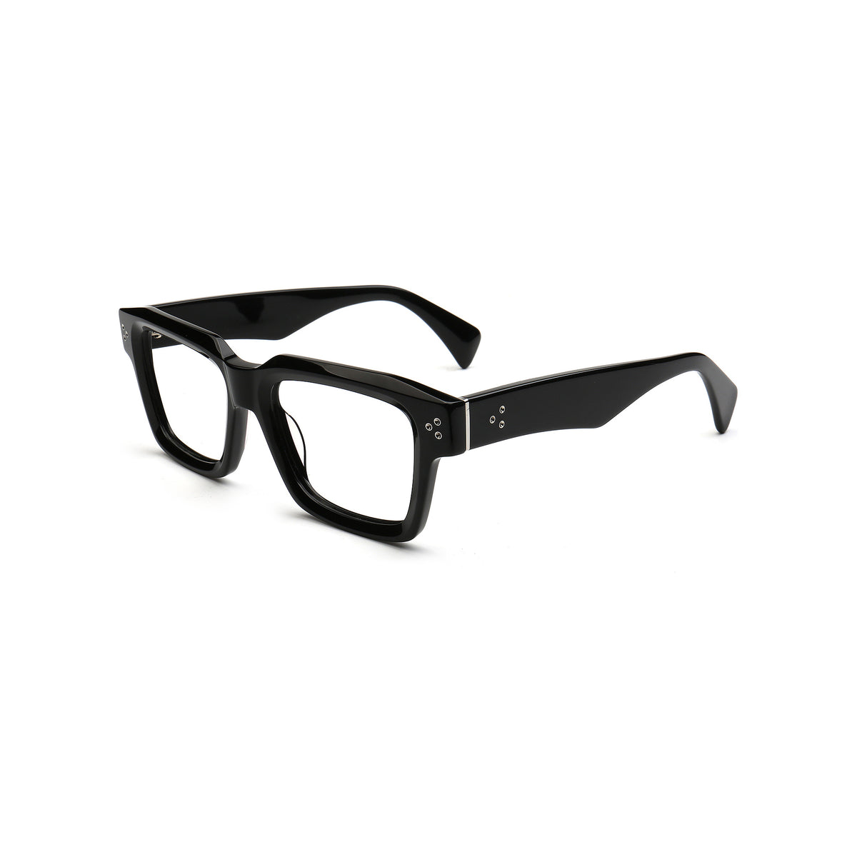 Dorian MA150 C1 black acetate eyeglasses angled view