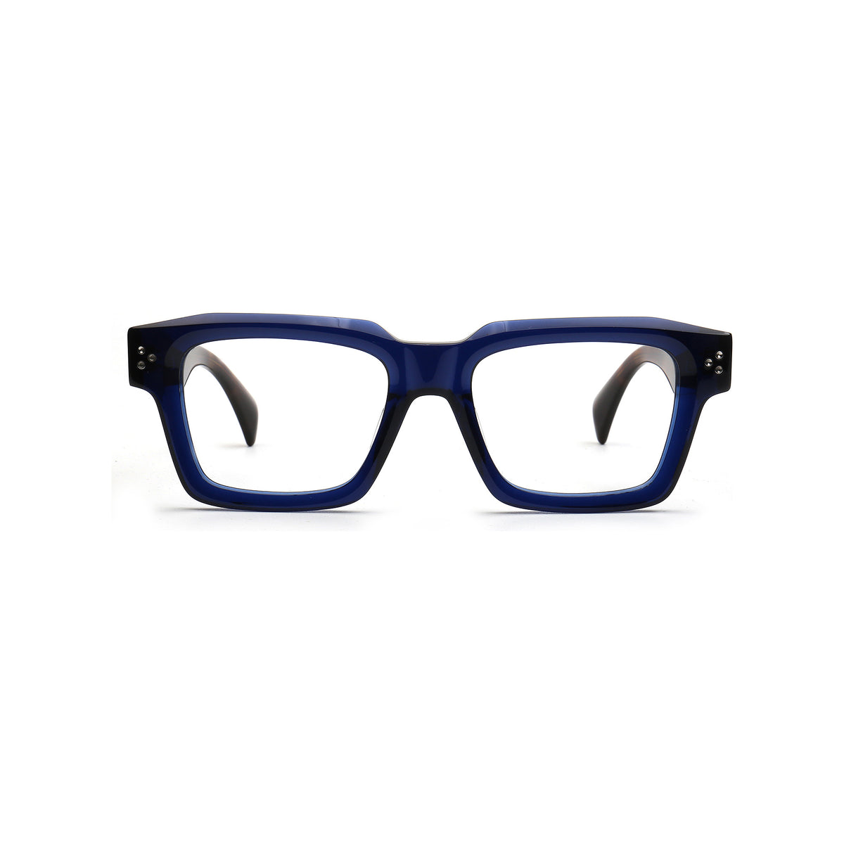 Dorian MA150 C2 navy blue square acetate eyeglasses front view