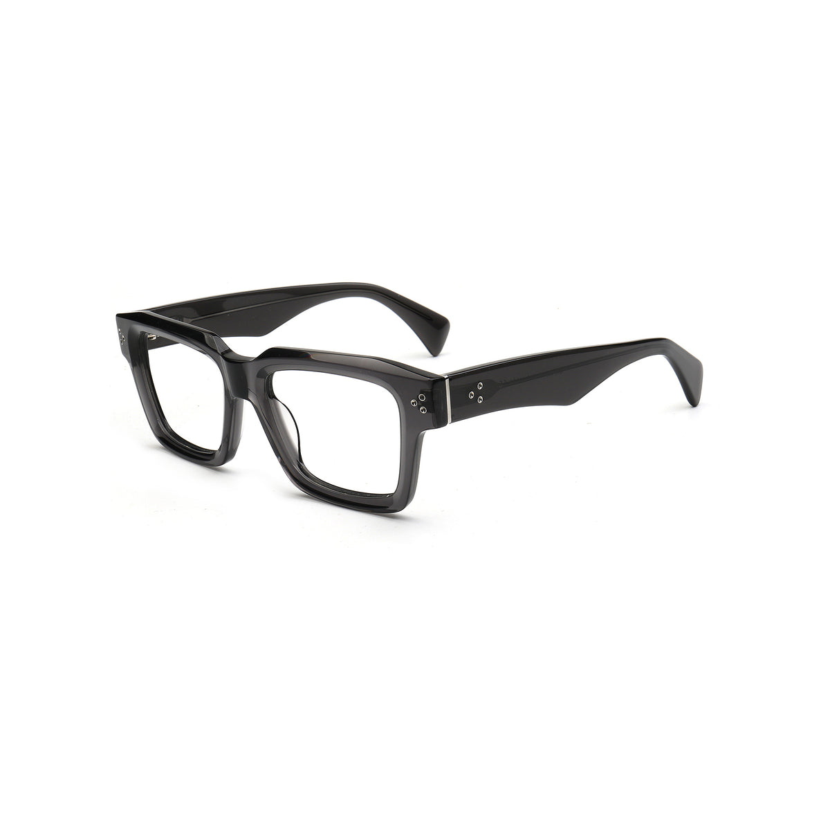 Dorian MA150 C3 smoke gray acetate eyeglasses angled view