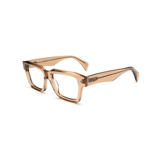 Dorian MA150 C4 transparent champagne acetate eyeglasses angled view