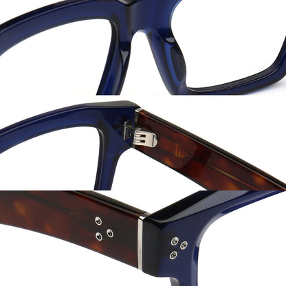 Dorian MA150 acetate frame bridge hinge and rivet details