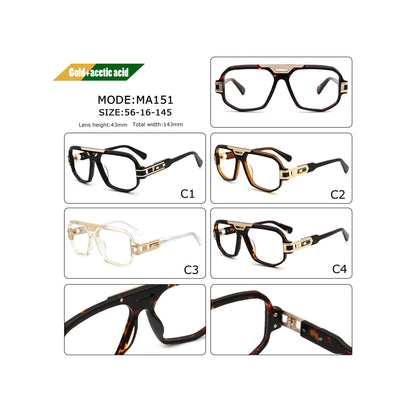 MA151 retro acetate metal eyeglasses colors and measurements