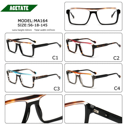 men's oversize square spectacles