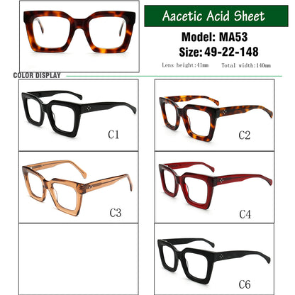 Alexis | Montures de lunettes carrées surdimensionnées des années 80