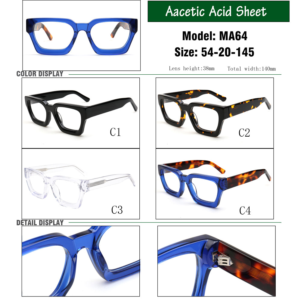 Axton | Vintage Square Oversize Glasses Frames