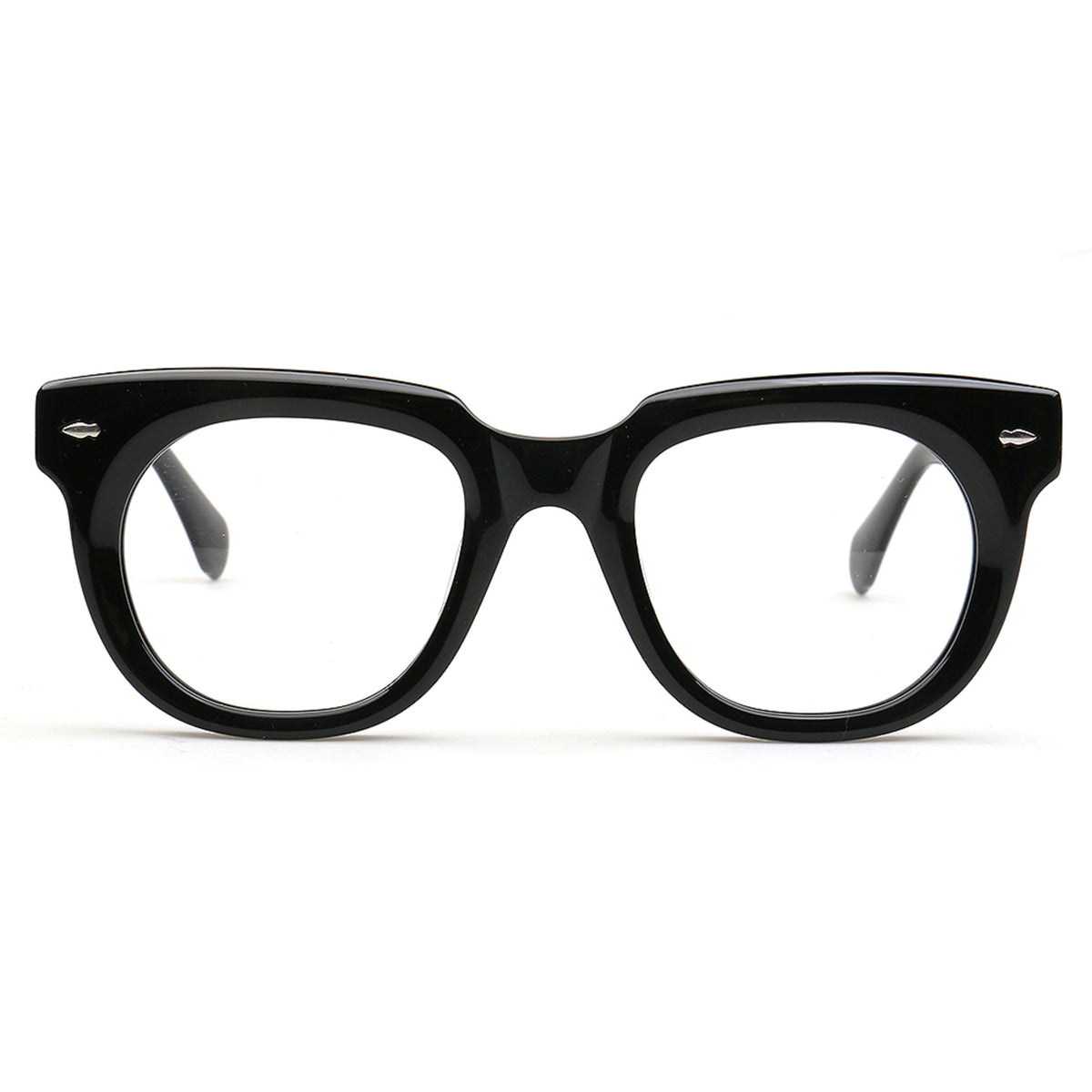 Marlow MA67 black acetate eyeglass frames front view