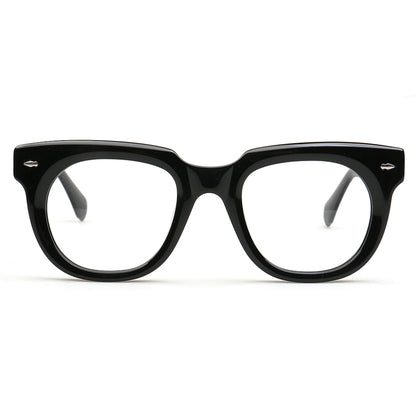 Marlow MA67 black acetate eyeglass frames front view