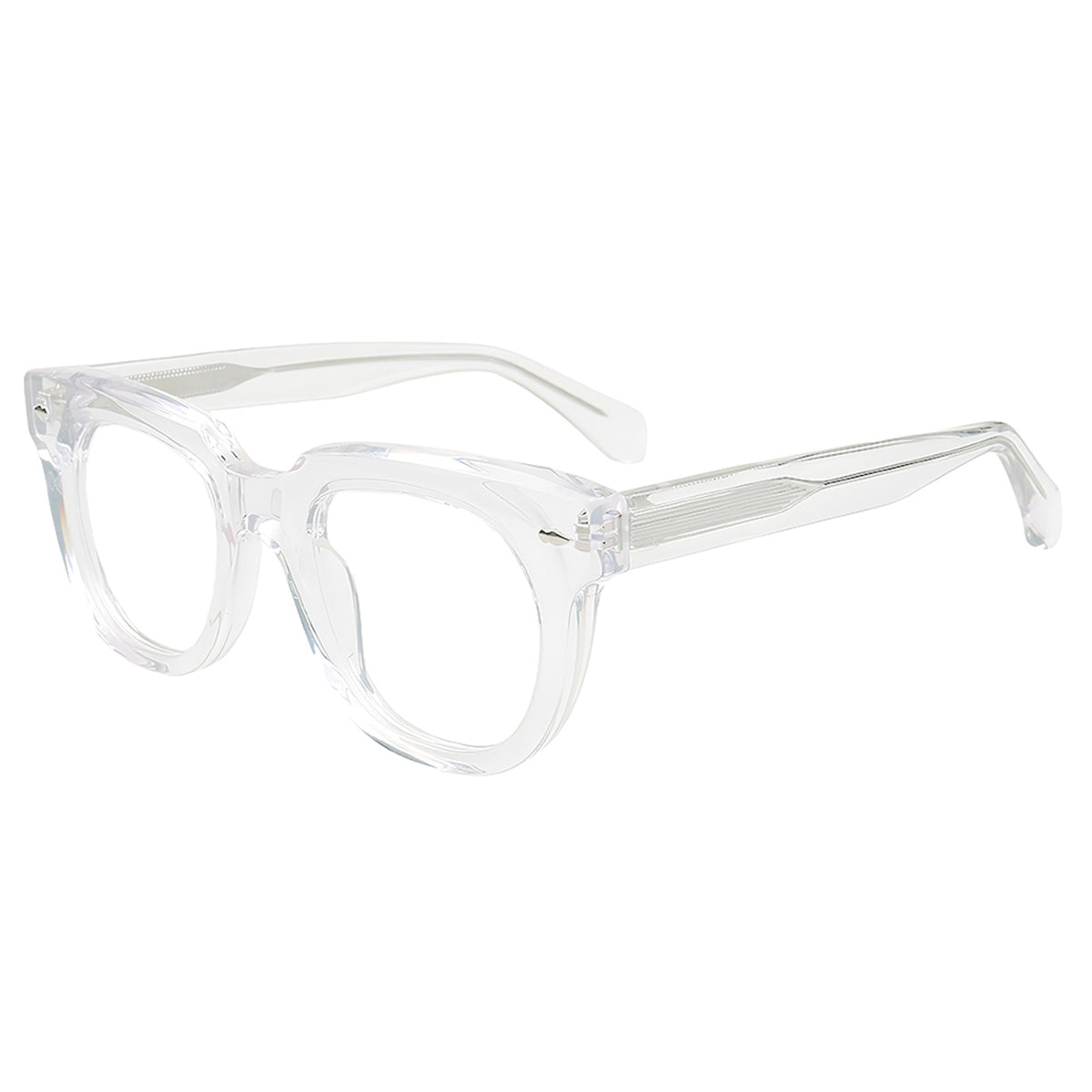 Marlow MA67 clear acetate eyeglass frames angled view