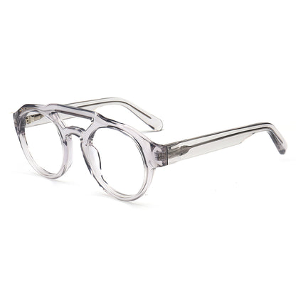 MA92 C3 clear gray acetate eyeglasses angle