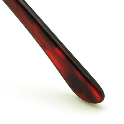 Red patterned eyeglass temple tip