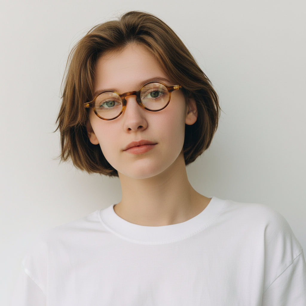 Crown | Mens & Womens Nerd Vintage Eyeglasses Round | Hipster Tortoise Retro Glasses Frames Online