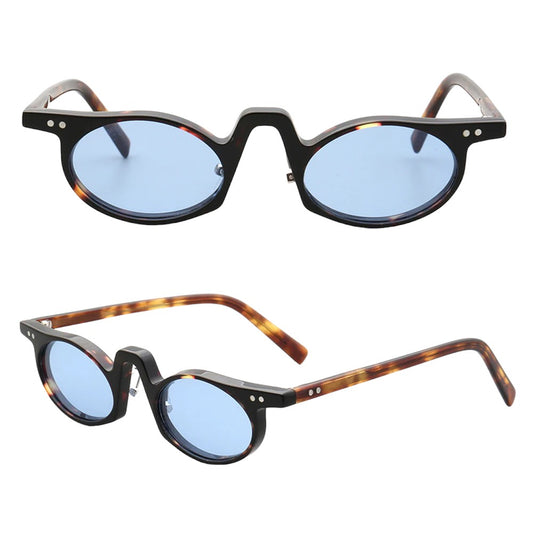 Oval shaped tortoise polarized sunglasses