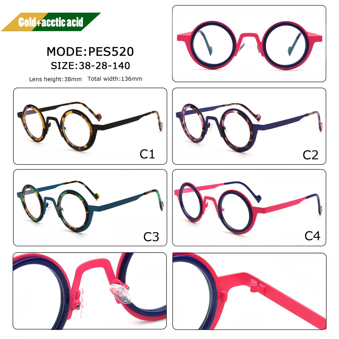 Wells | Vintage Round Glasses Frames