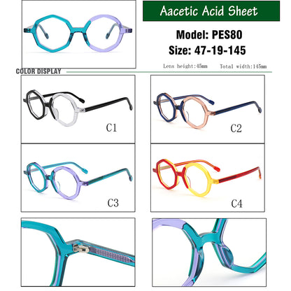 Hayden | Stylish Geometric Two Toned Eyeglass Frames