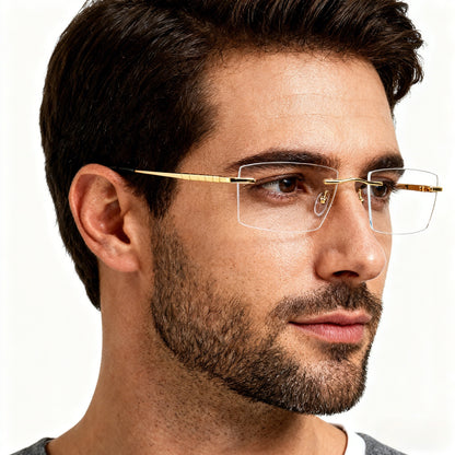 Duncan | Square Business Rimless Eyeglasses