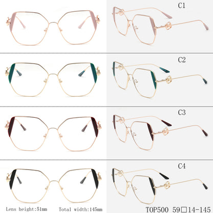 Harriet | Montures de lunettes géométriques en métal doré pour femme