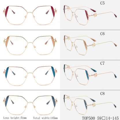 Harriet | Montures de lunettes géométriques en métal doré pour femme