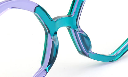 Hayden | Stylish Geometric Two Toned Eyeglass Frames