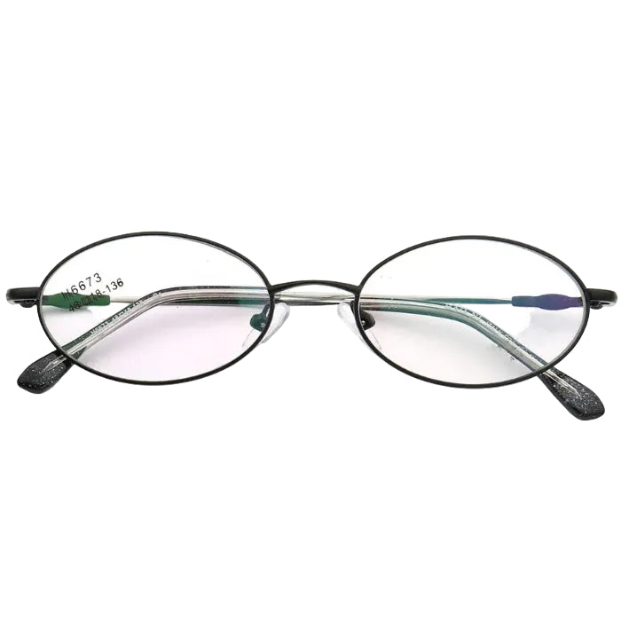 Fashionable Oval Metal Frame Glasses – Trendy UV400 Sunglasses For Men & Women With Flexible Hinge Design